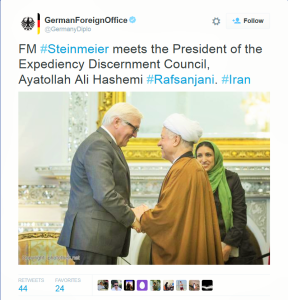 Steinmeier und Rafsandschani in Teheran